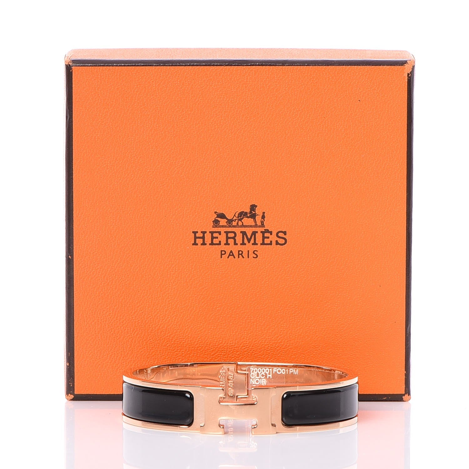 Hermes Enamel Narrow Clic Clac H Bracelet PM Black 5 of 6