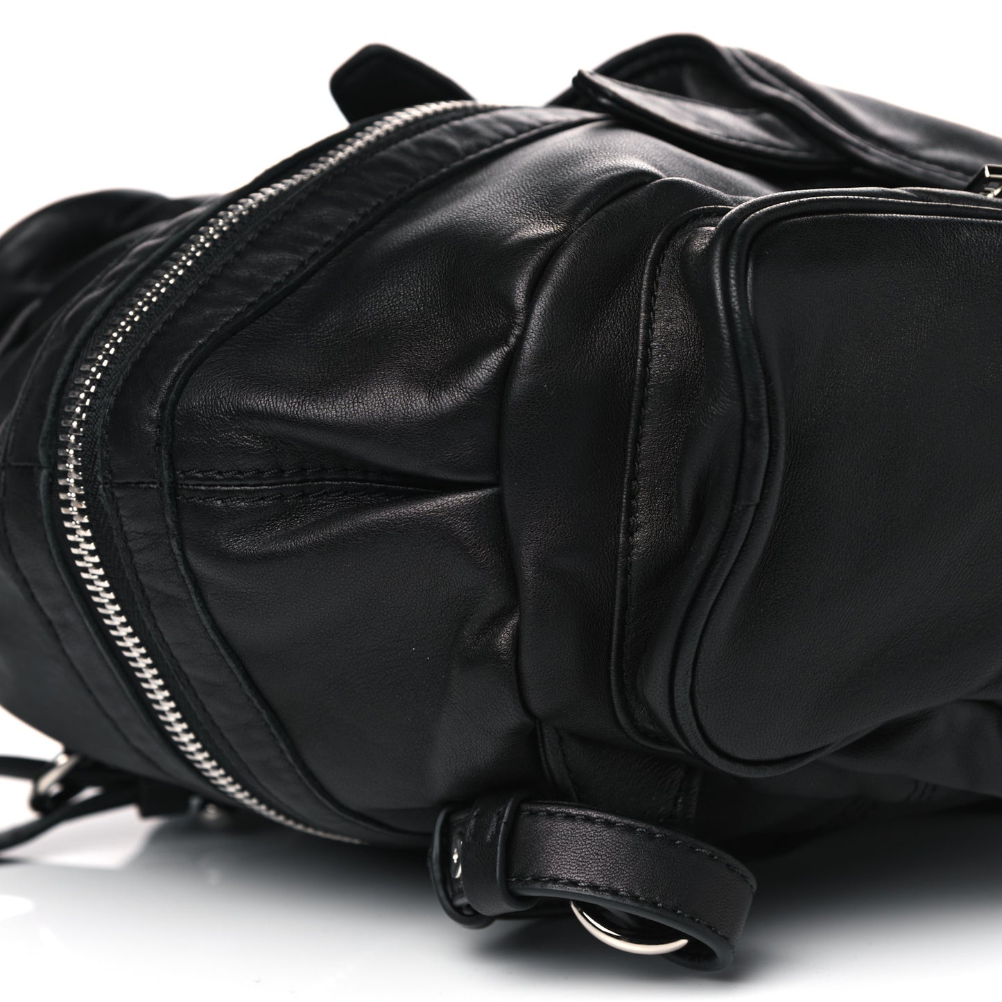 Lambskin Mini Marti Backpack Washed Black Rhodium Hardware