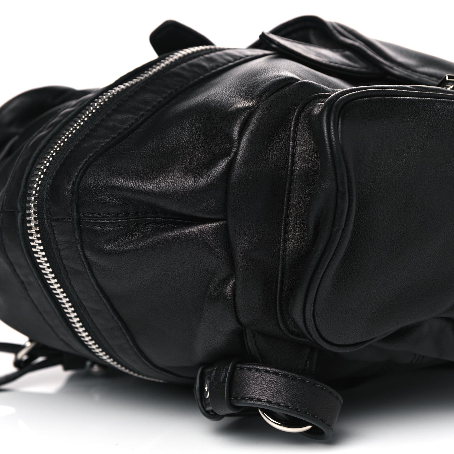 Alexander Wang Lambskin Mini Marti Backpack Washed Black Rhodium Hardware 8 of 8