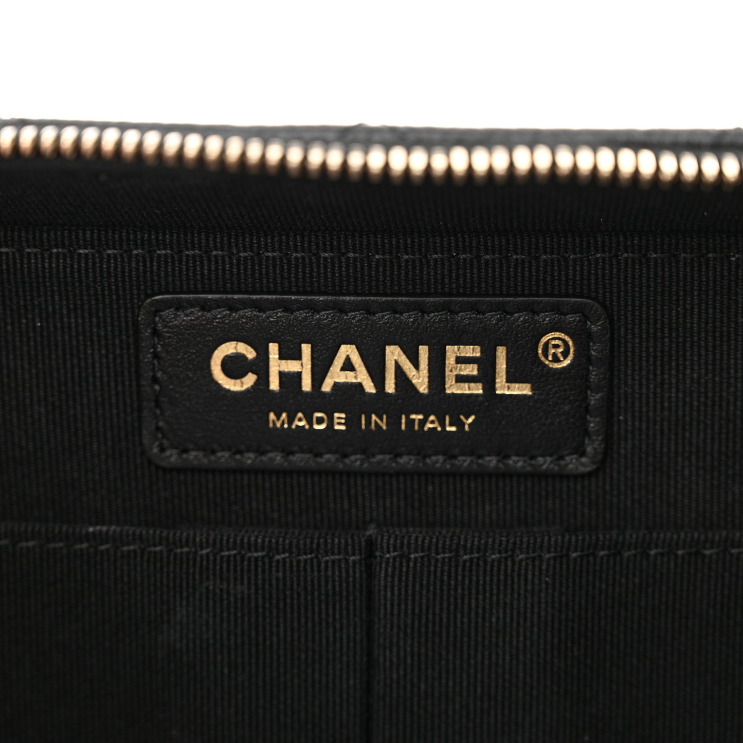 Caviar Quilted Top Handle Vanity Case Black