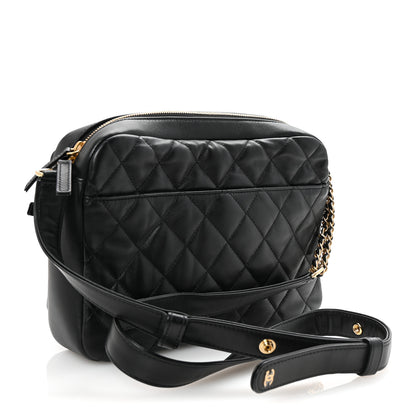 Chanel Calfskin Quilted Large Camera Case Black 3 of 10