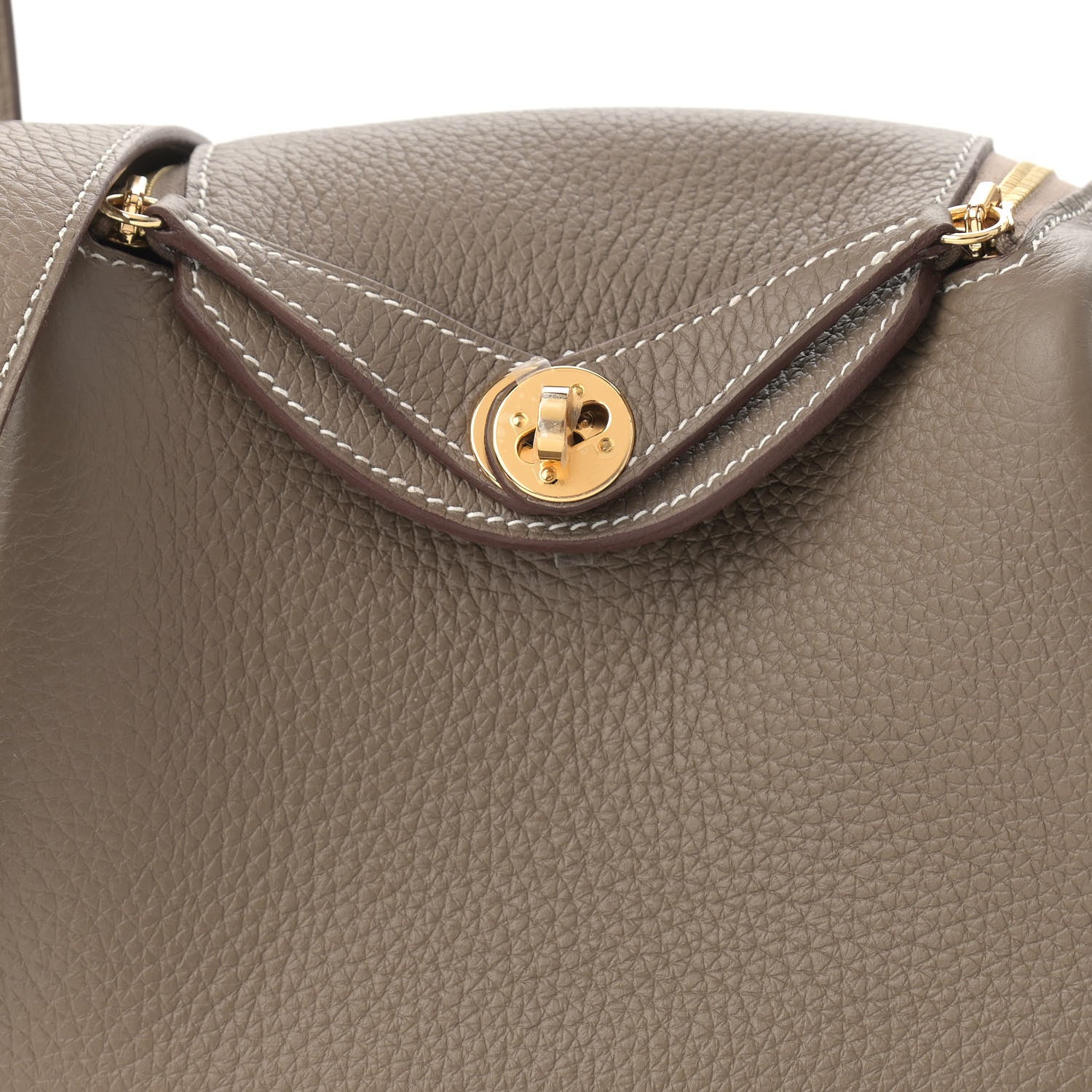 Hermes Taurillon Clemence Mini Lindy 20 Etoupe 8 of 11