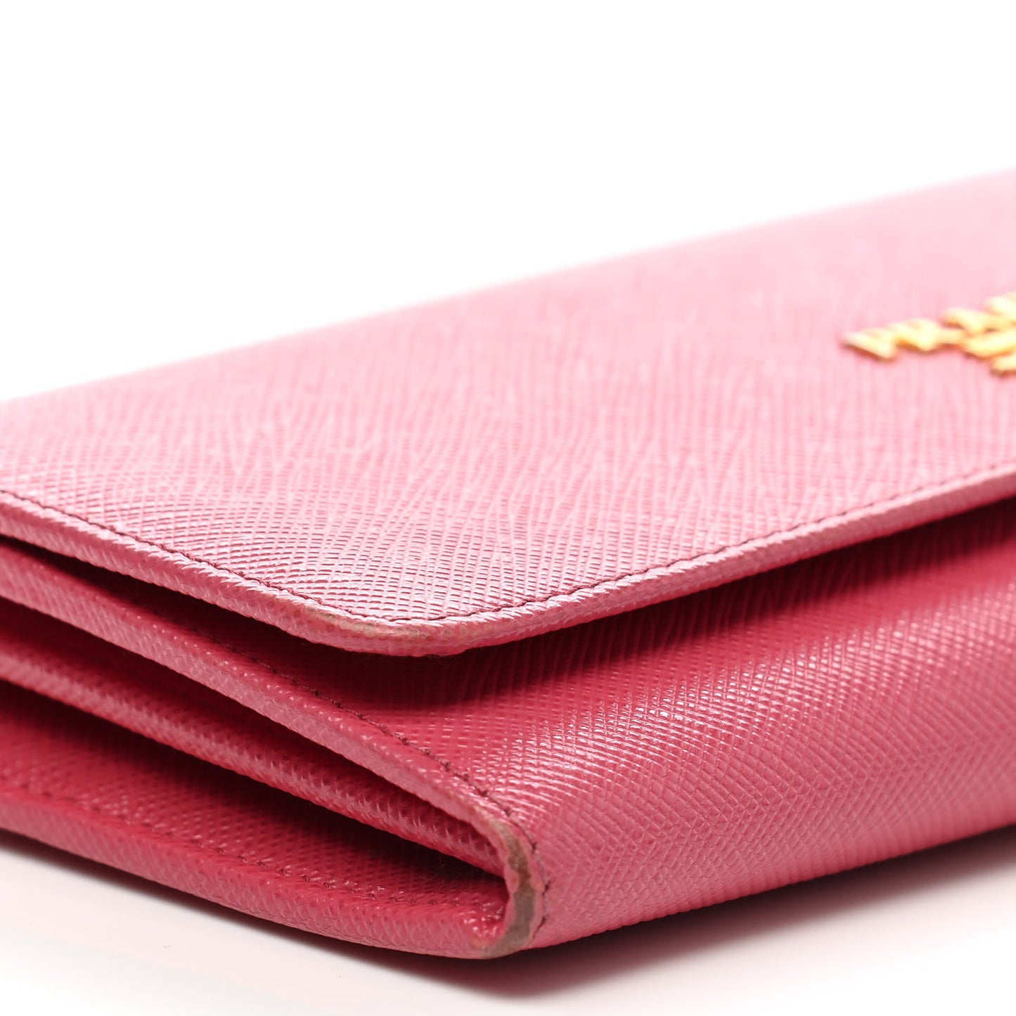 Saffiano Metal Continental Flap Wallet Peonia