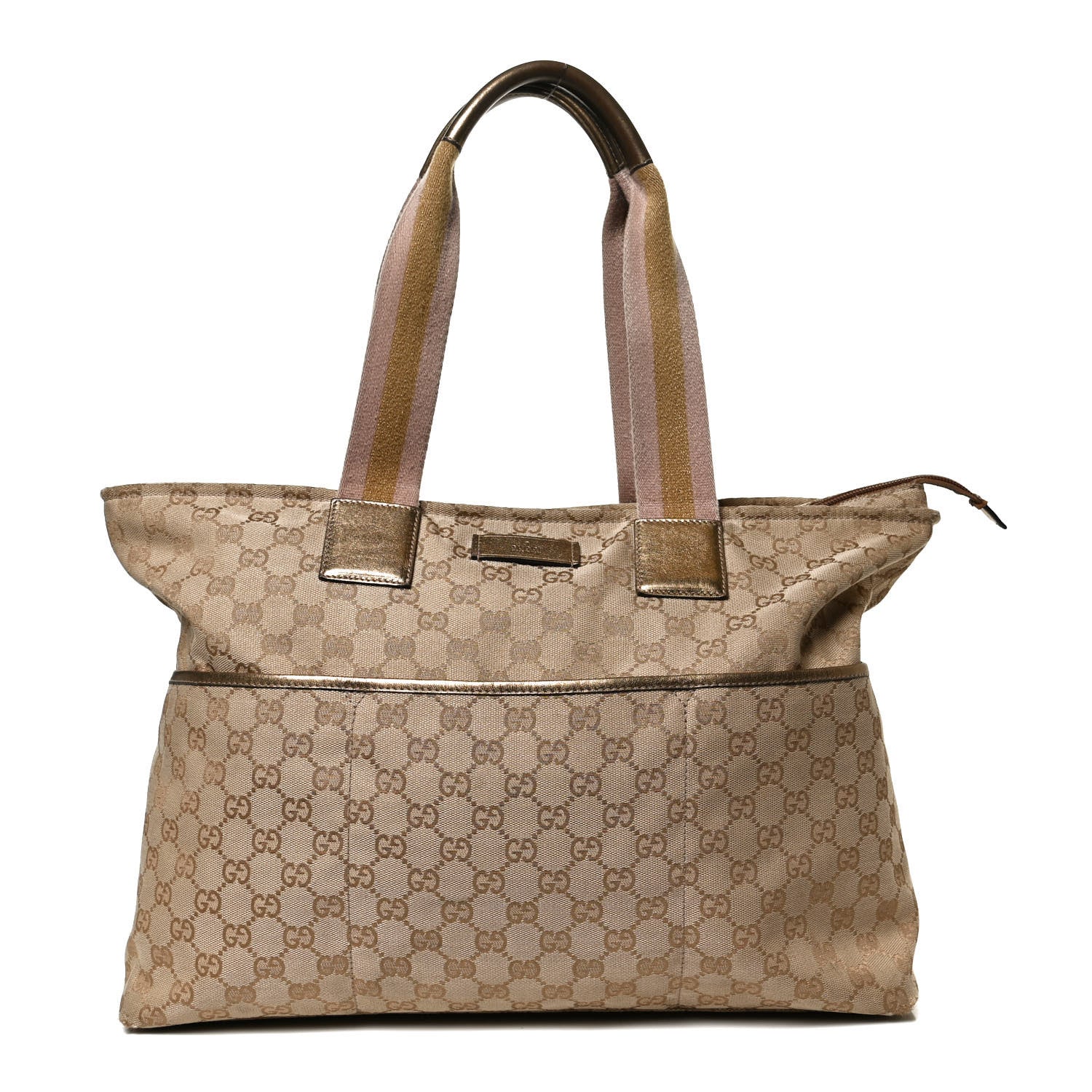 Gucci Monogram Web Large Diaper Tote Bronze 1 of 12