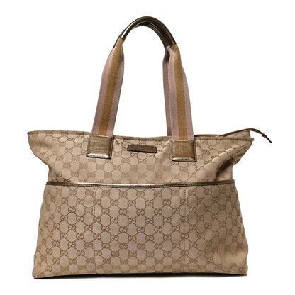 Gucci Monogram Web Large Diaper Tote Bronze 1 of 12
