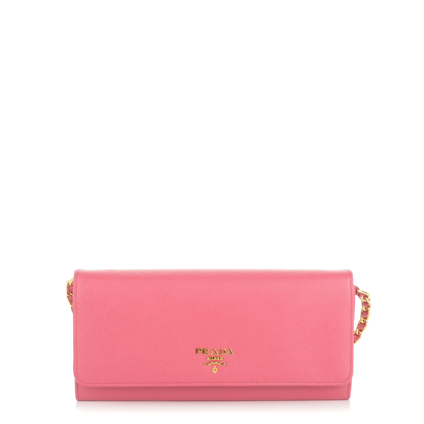Saffiano Metal Oro Chain Wallet Peonia