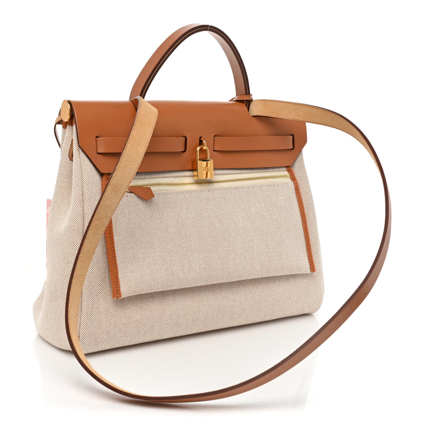 Vache Hunter Toile Chaine D'Ancre Herbag Zip Retourne 31 PM Capucine Ecru Naturel