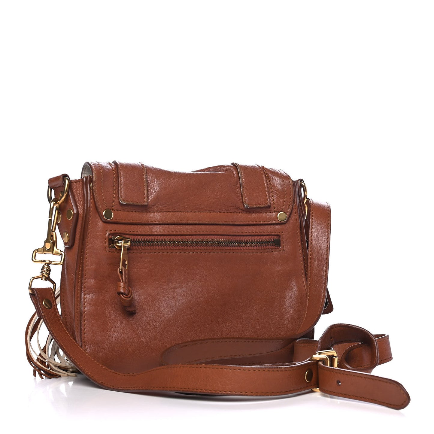 Lambskin Fringe PS1 Crossbody Pouch Dune