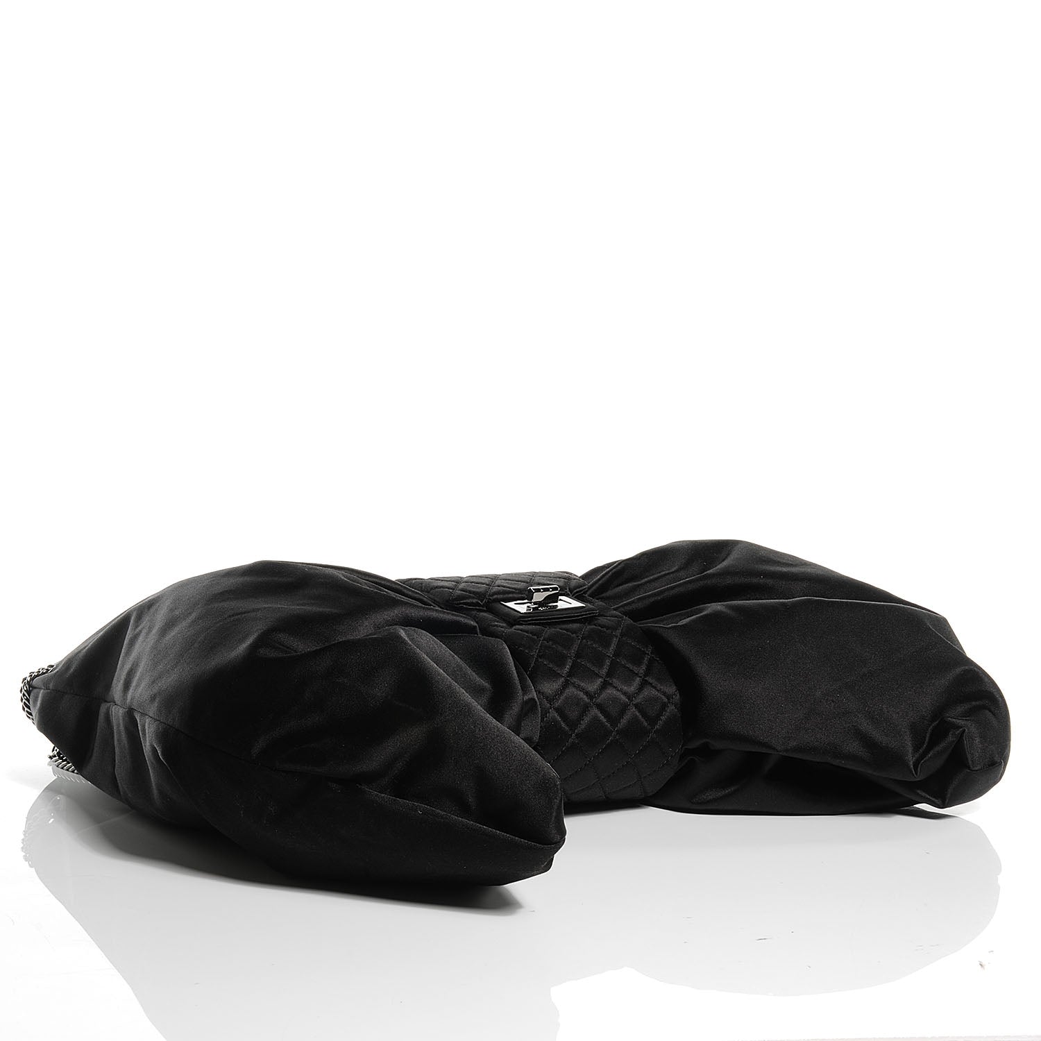 Chanel Satin Large Bow Bag Black 4 of 7
