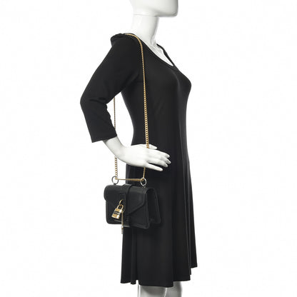 Chloe Shiny Goatskin Calfskin Aby Chain Shoulder Bag Black 2 of 12