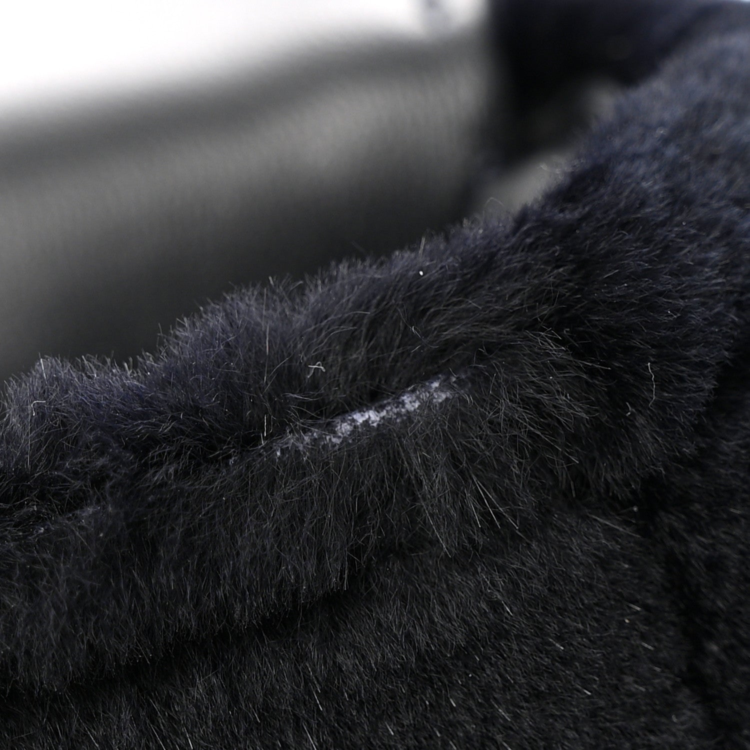 Christian Dior Rabbit Fur Alligator Crystal Cannage Medium Caro Bag Navy 11 of 12