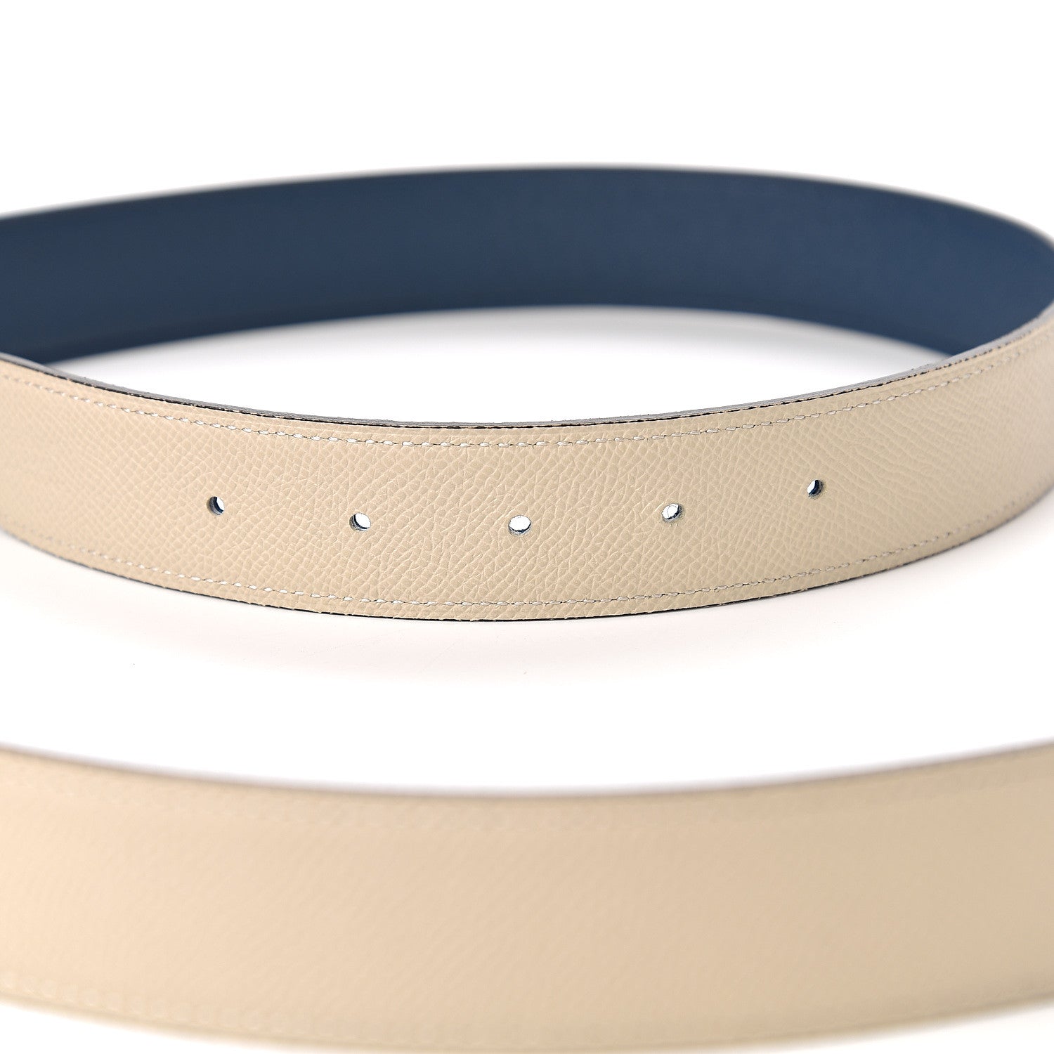Hermes Epsom 32mm H Belt 95 Bleu De Malte Craie 3 of 6