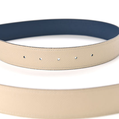 Hermes Epsom 32mm H Belt 95 Bleu De Malte Craie 3 of 6