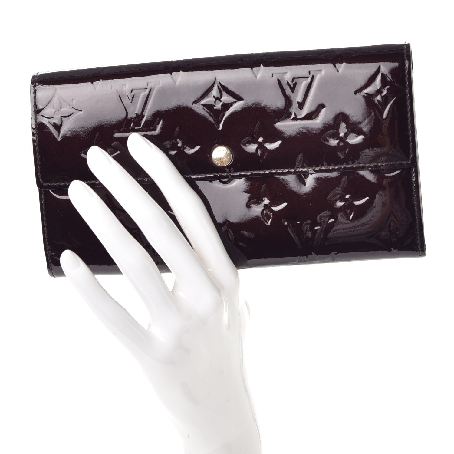 Louis Vuitton Vernis Sarah Wallet Amarante 2 of 8