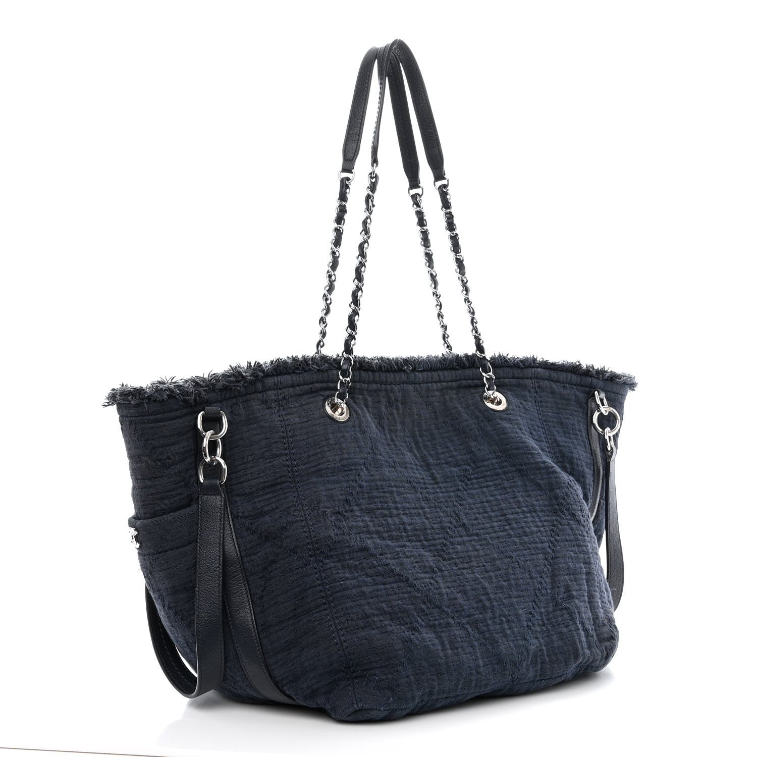 Chanel Canvas Medium Double Face Tote Navy 3 of 18