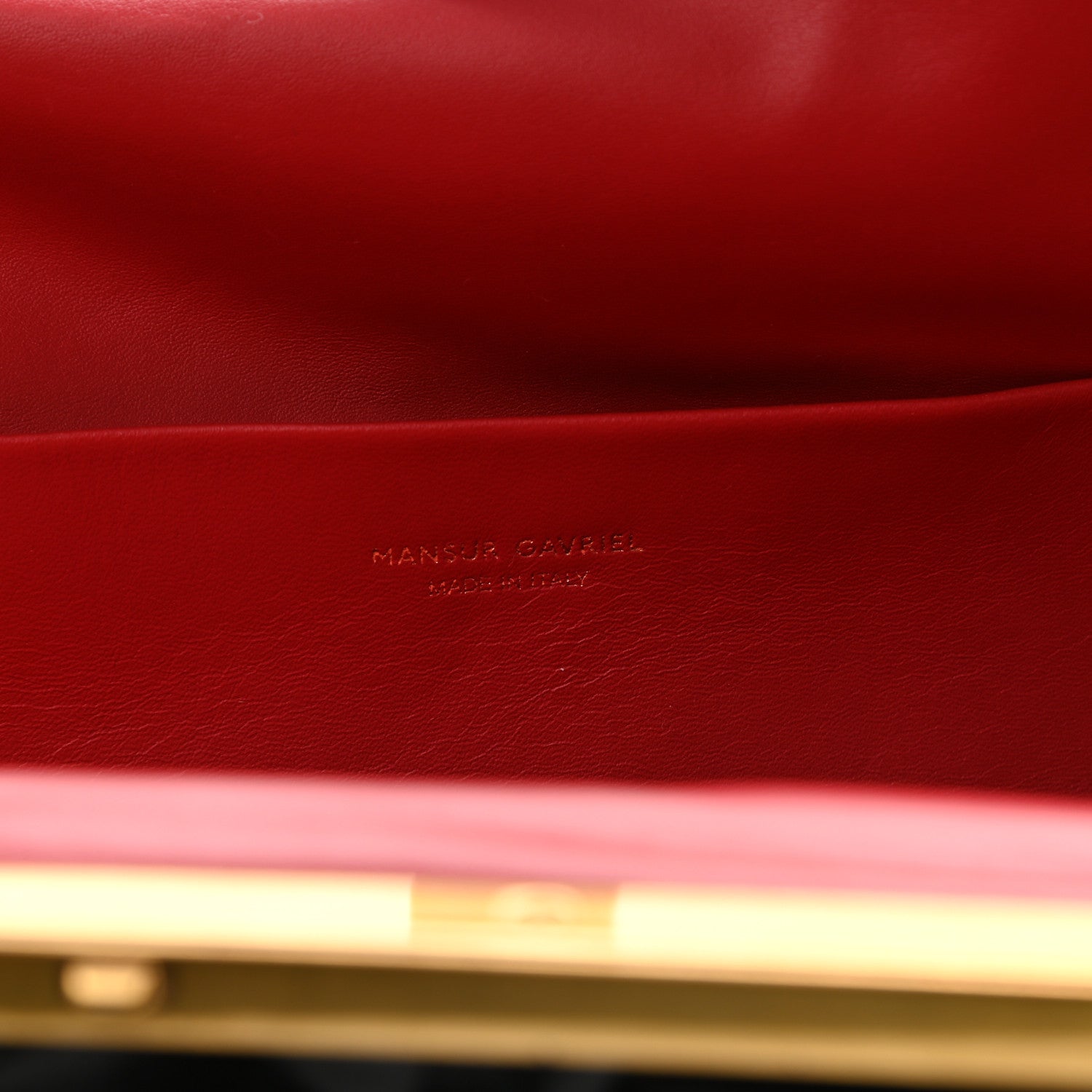 Mansur Gavriel Lambskin Wave Frame Clutch Black 6 of 6
