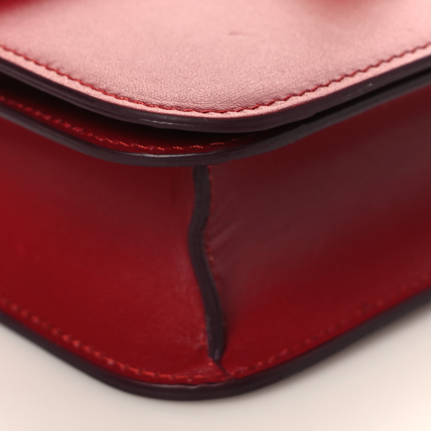 Box Calfskin Teen Classic Box Flap Bag Red