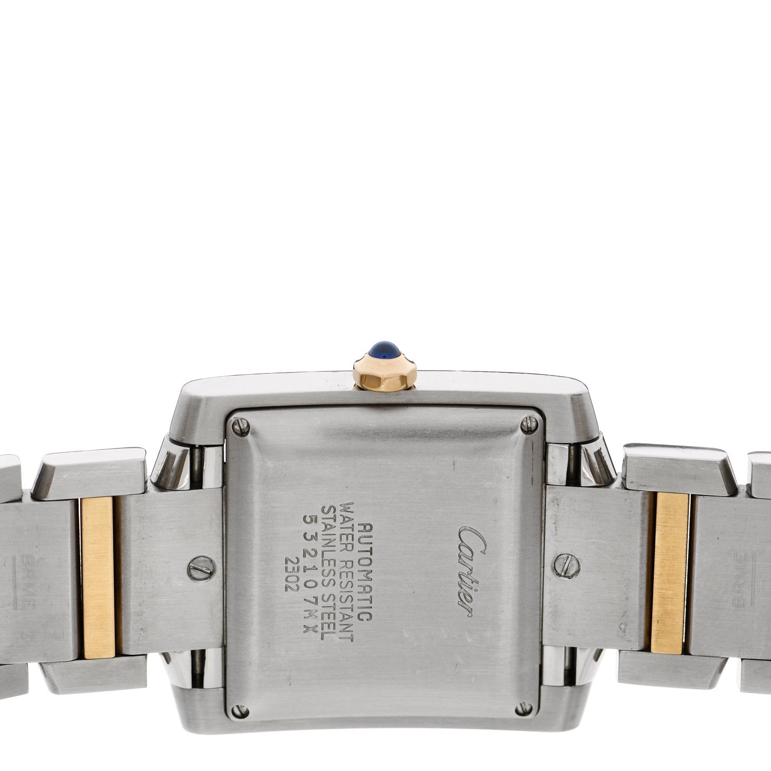 Cartier Stainless Steel 18K Yellow Gold 28mm Tank Francaise Automatic Watch 4 of 5