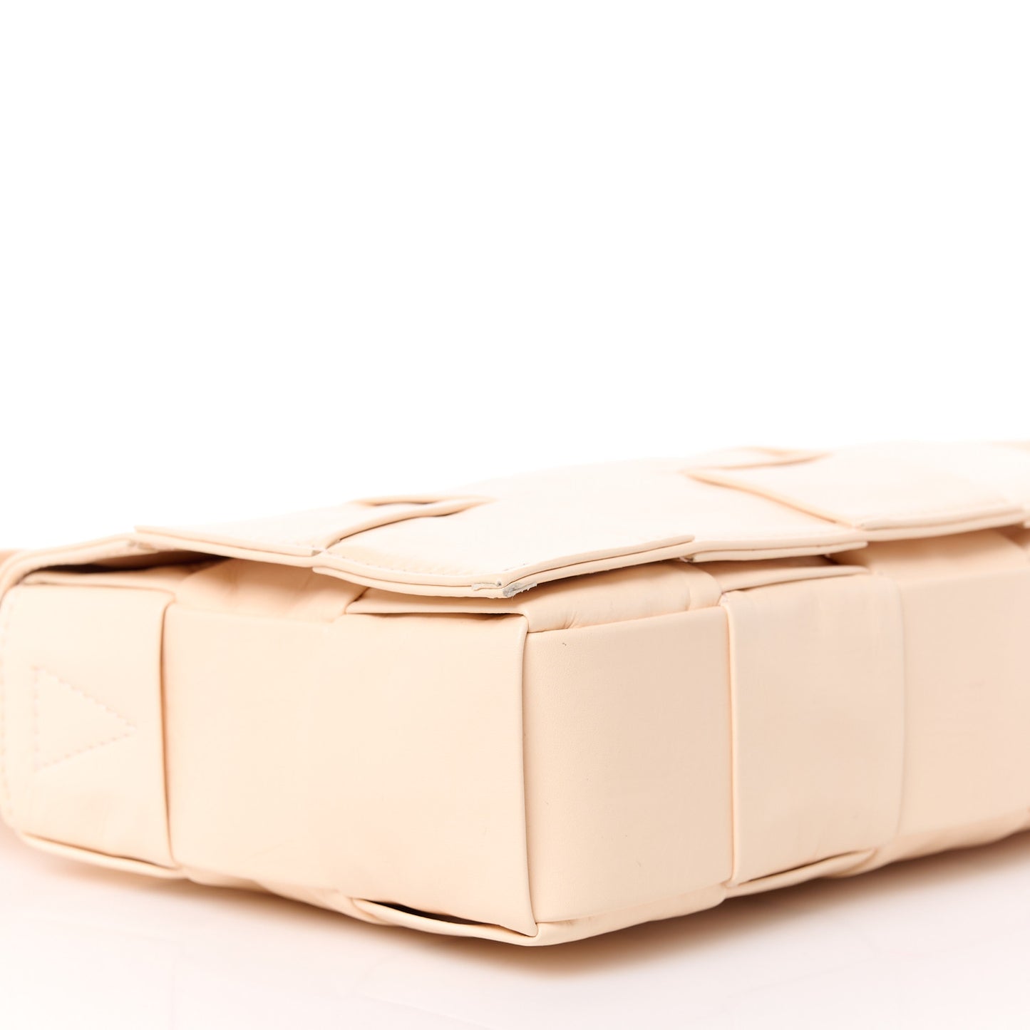 Paper Calfskin Maxi Intreccio Cassette Crossbody Bag Melon Washed