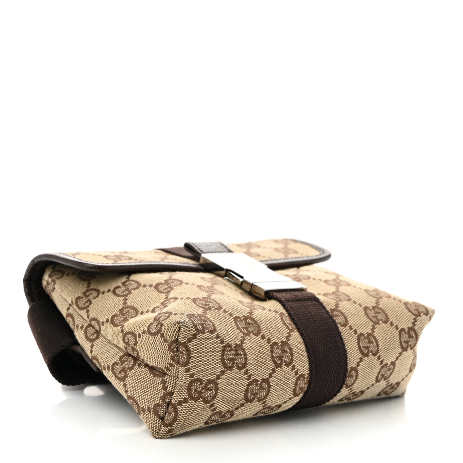 Gucci Monogram Waist Pouch Bag Dark Brown 4 of 11