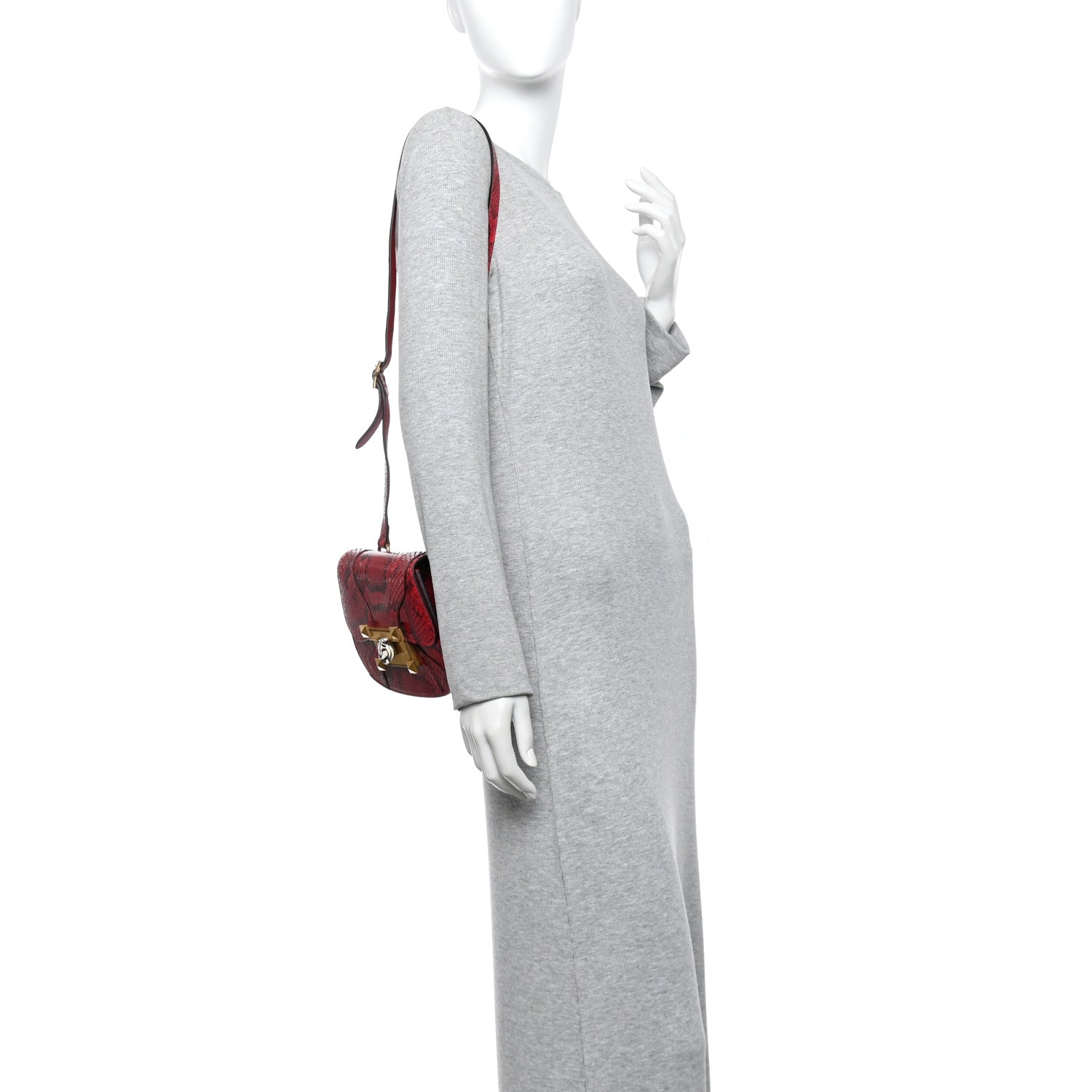 Gucci Elaphe Radiata Small Osiride Shoulder Bag Hibiscus Red 2 of 11