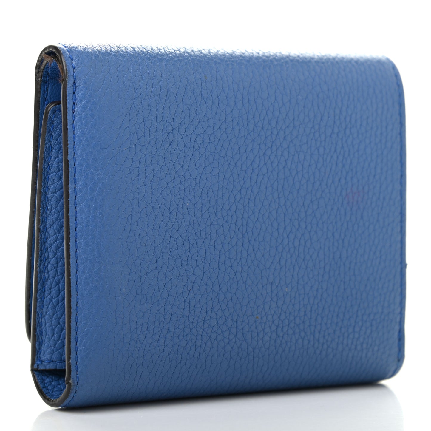 Small Classic Grain Tri-fold Wallet Blue