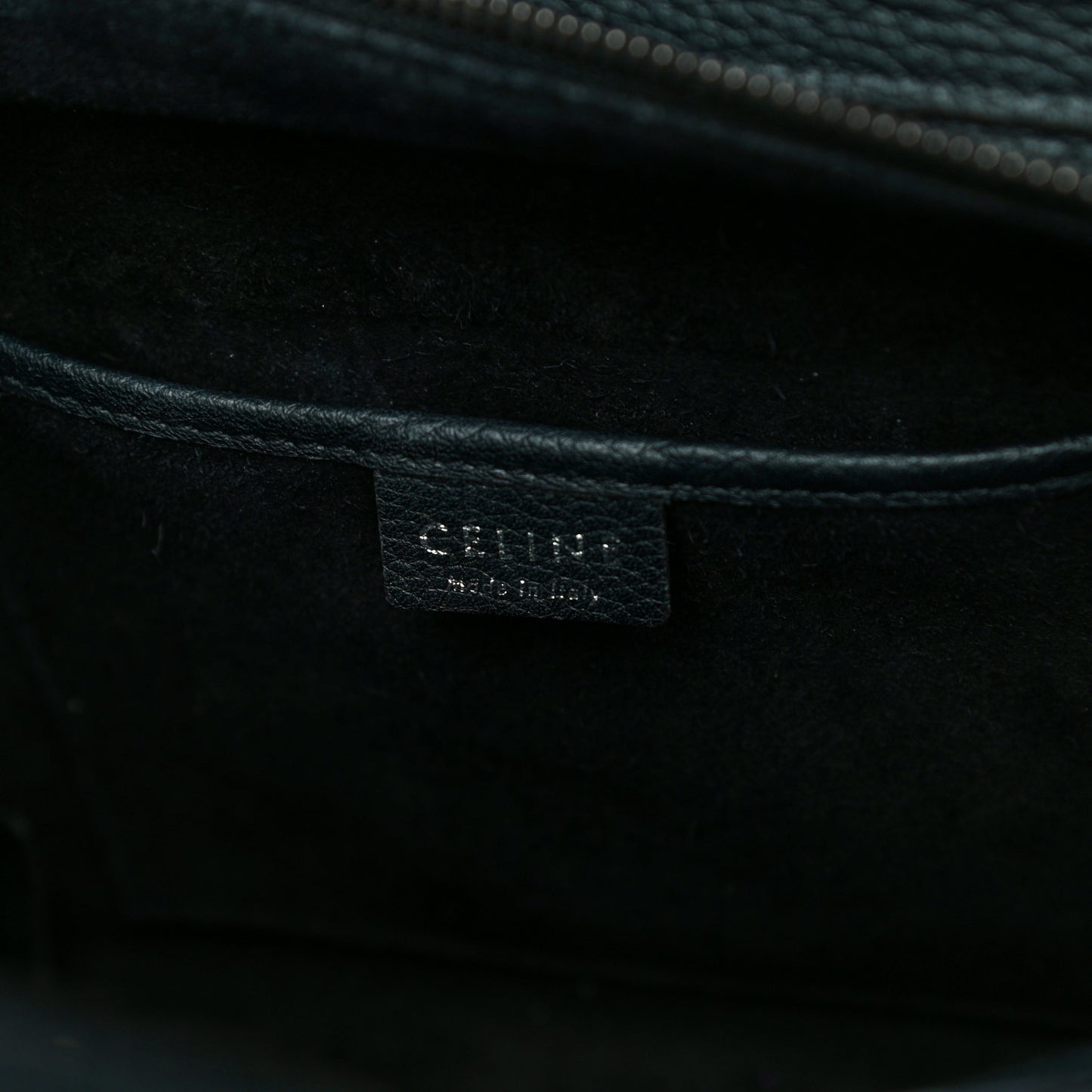 Drummed Calfskin Nano Luggage Black