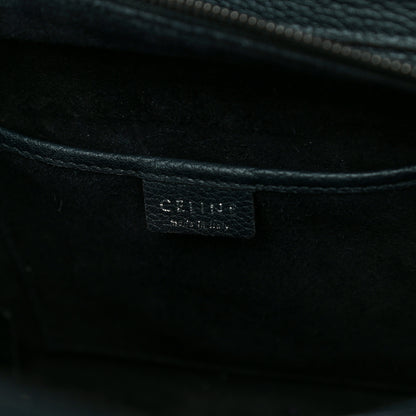Celine Drummed Calfskin Nano Luggage Black 6 of 15
