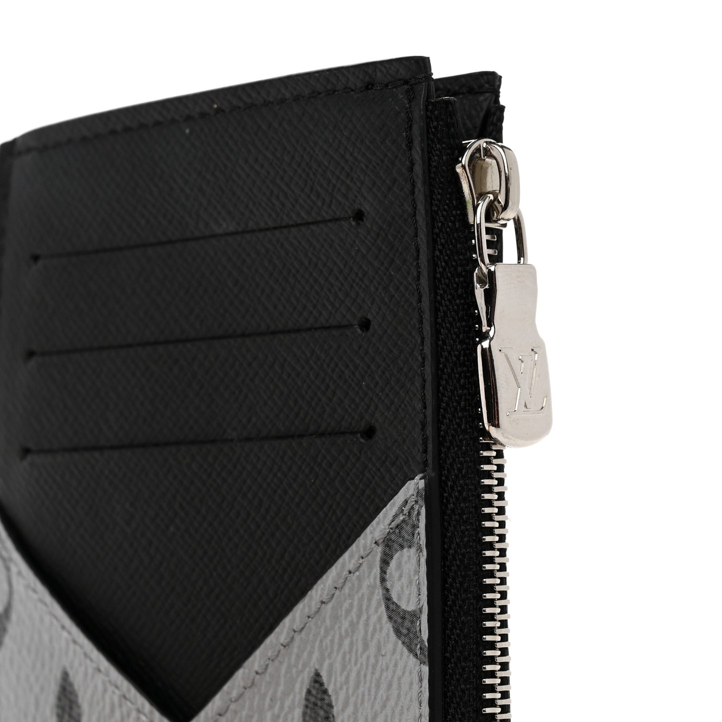Metallic Taigarama Coin Card Holder Gunmetal Grey Black