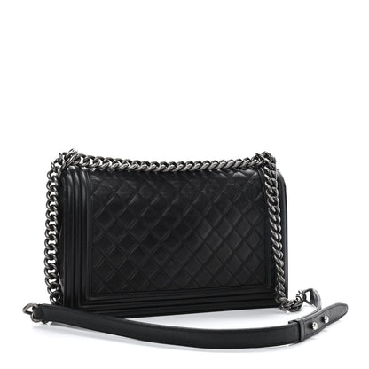 Chanel Lambskin Quilted New Medium Boy Flap Black 3 of 9