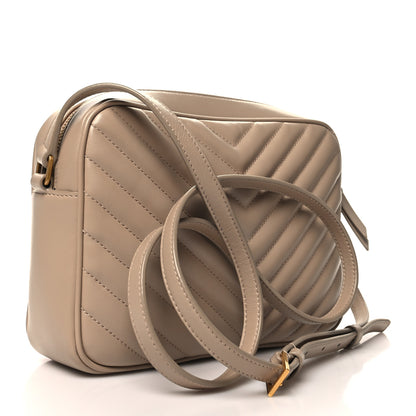 Saint Laurent Calfskin Matelasse Monogram Lou Camera Bag Dark Beige 3 of 10