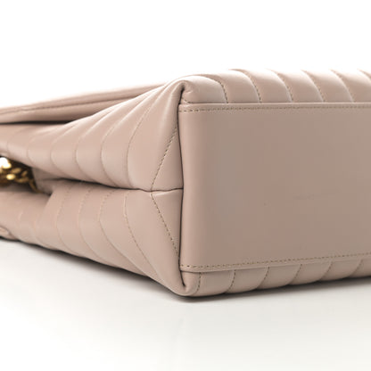 Saint Laurent Calfskin Y Quilted Monogram Medium Loulou Chain Satchel Nude Powder 9 of 11