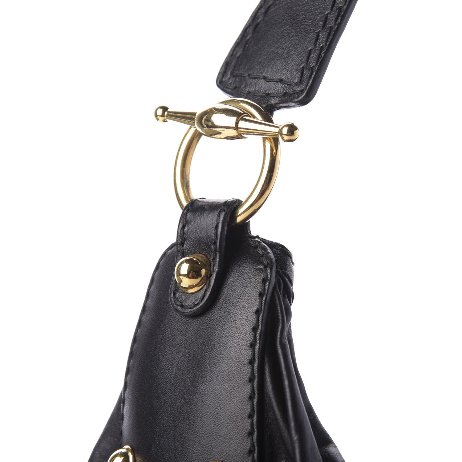 Gucci Calfskin Medium Jockey Hobo Black 12 of 12