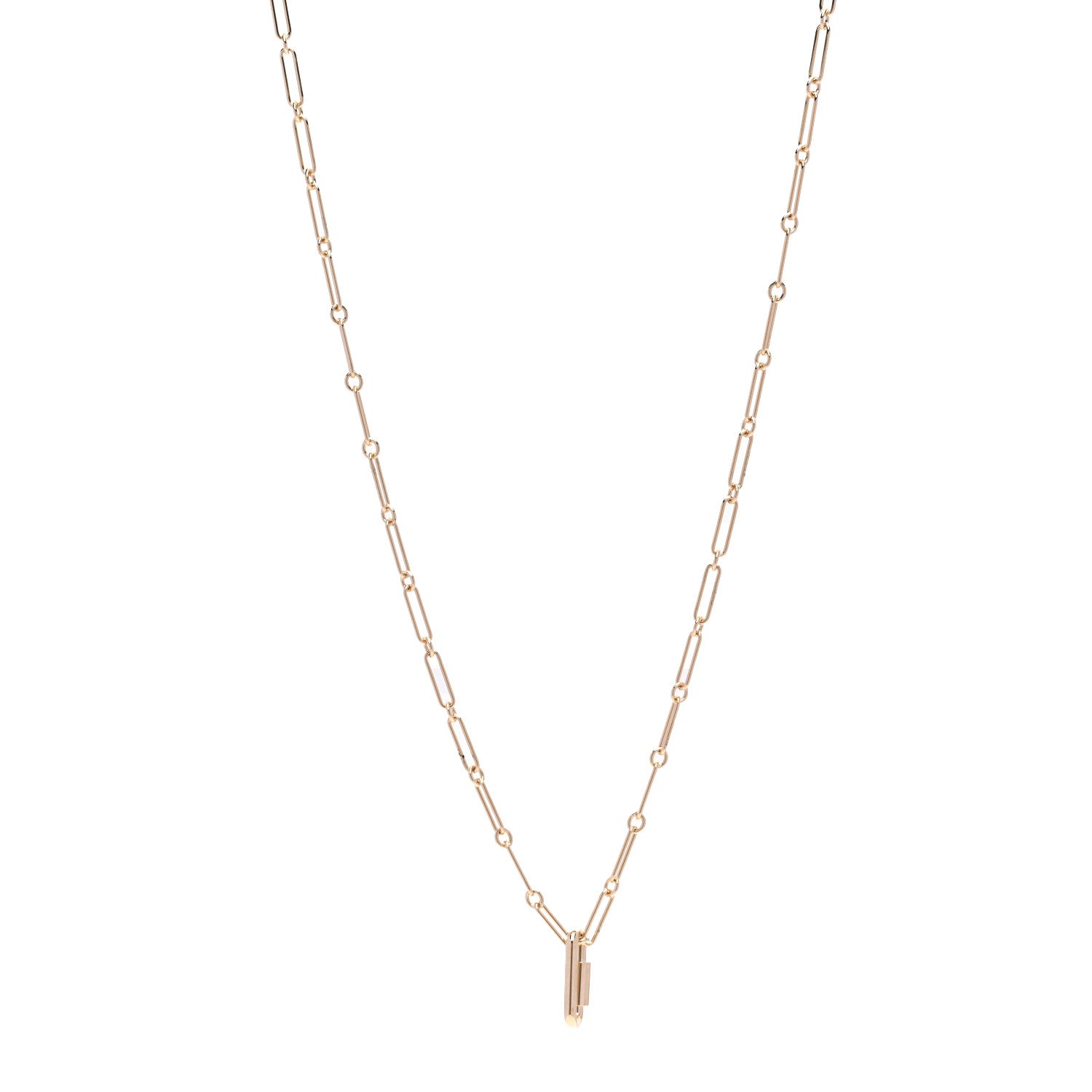 Hermes Permabrass Curiosite Long Necklace Rose Gold 1 of 7