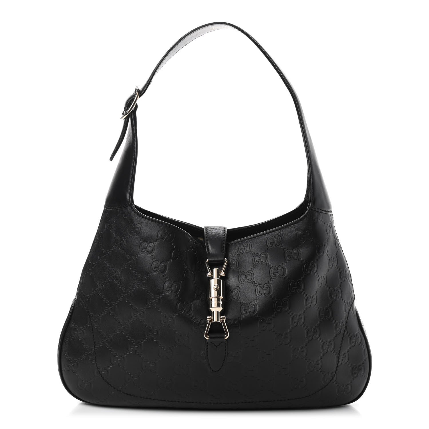 Gucci Guccissima Small Jackie O Hobo Black 1 of 10