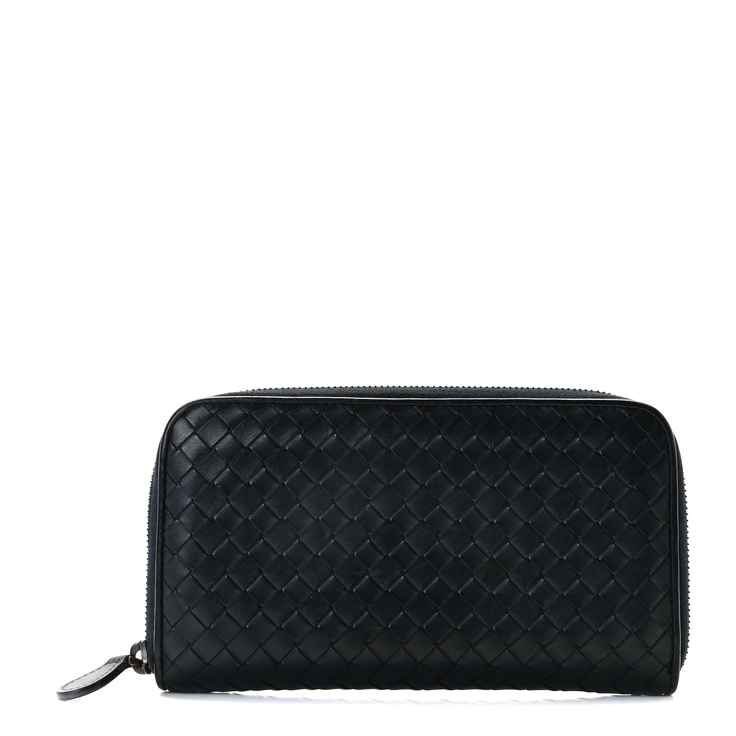 Nappa Intrecciato Zip Around Wallet Denim