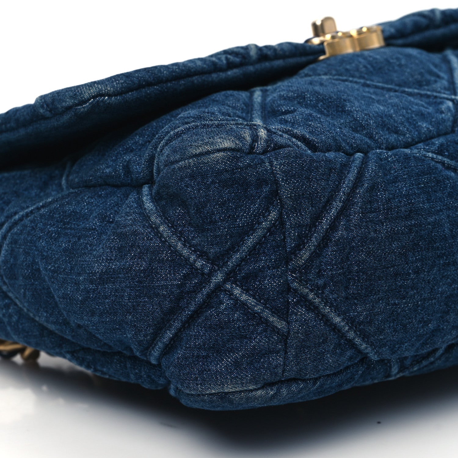 Chanel Denim Quilted Large Chanel 19 Flap Blue 9 of 13