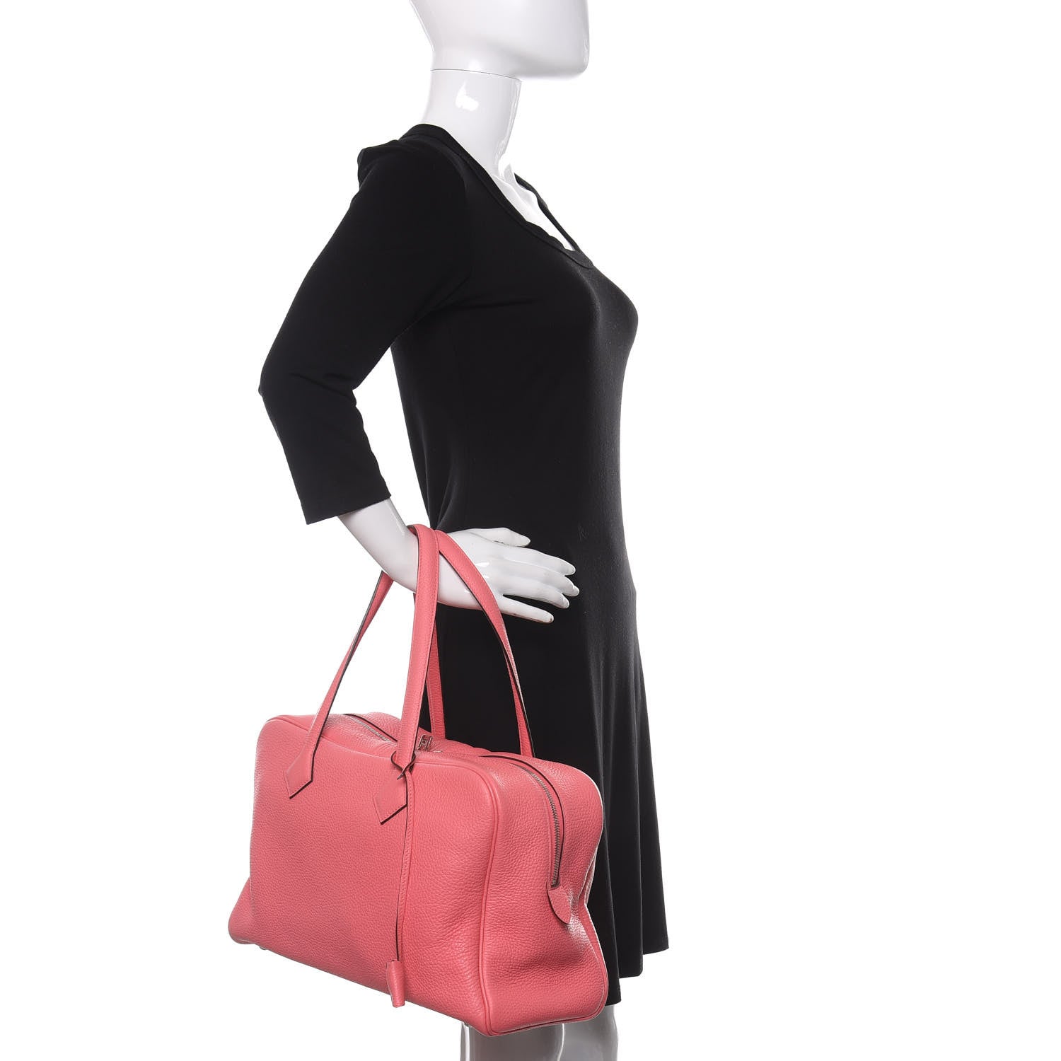Hermes Taurillon Clemence Victoria II 35 Rose Azalee 2 of 9