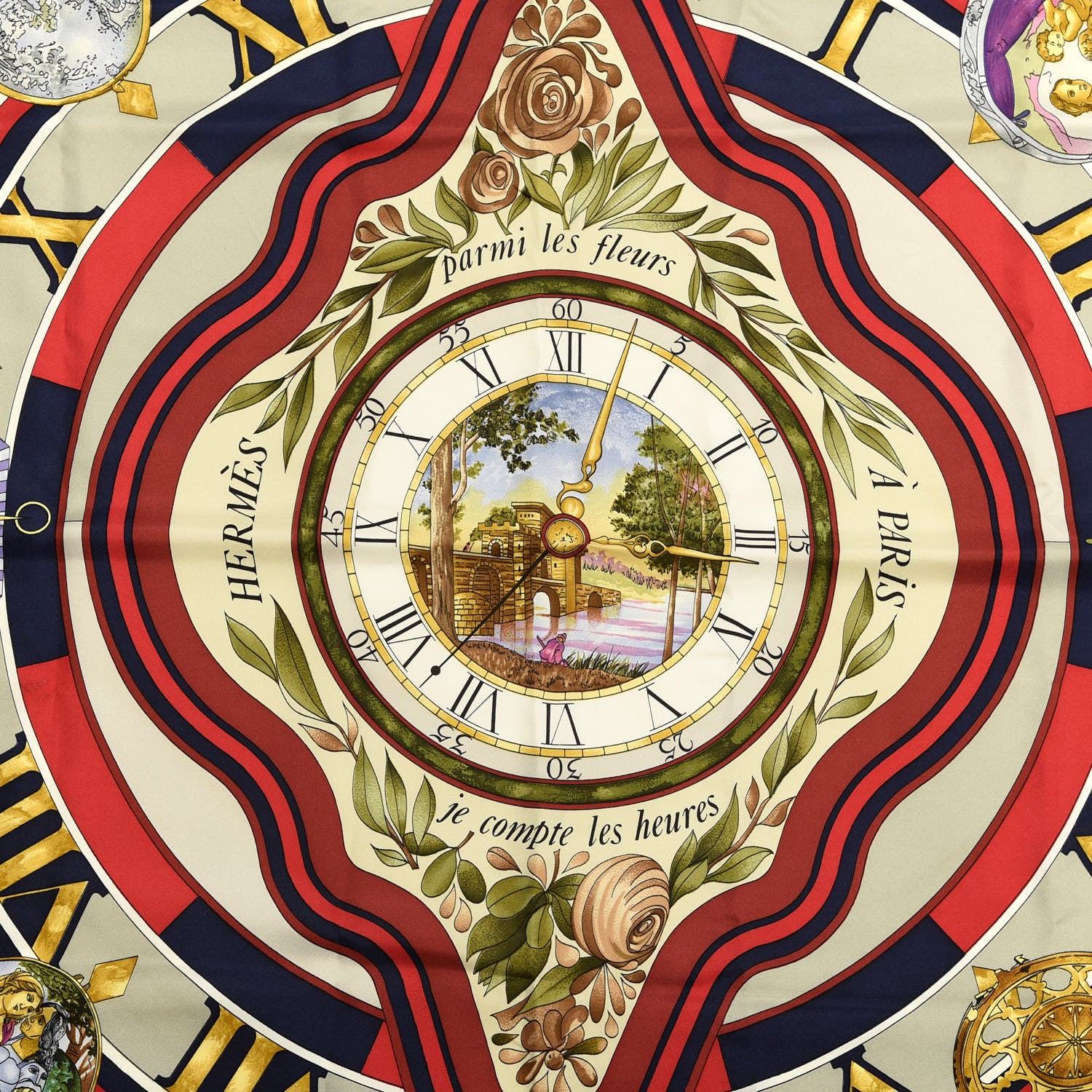 Hermes Silk Parmi Les Fleurs Scarf 90 2 of 4