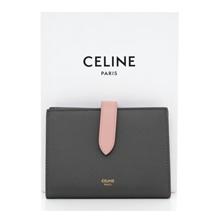 Celine Grained Calfskin Medium Multifunction Strap Wallet Grey Vintage Pink 7 of 7