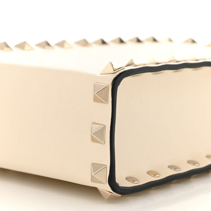 Valentino Garavani Calfskin Rockstud Phone Holder Ivory 9 of 11