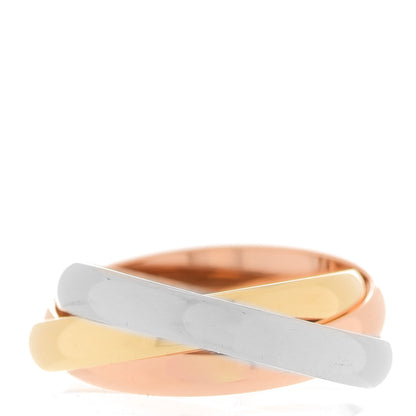 Cartier 18K Pink Yellow White Gold Classic Trinity Ring 48 4.5 3 of 7