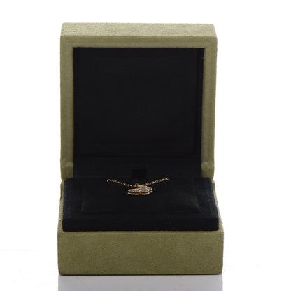 Van Cleef & Arpels 18K Yellow Gold Mother of Pearl Sweet Alhambra Butterfly Pendant Necklace 8 of 8