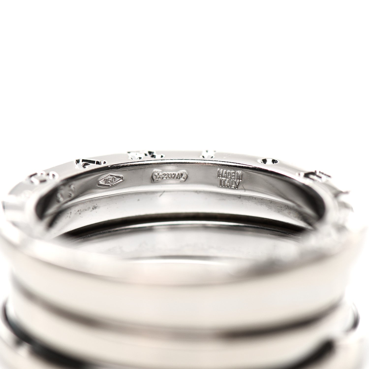 Bulgari 18K White Gold B.Zero1 Three-Band Ring 53 6.25 5 of 5