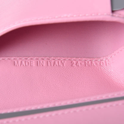 Christian Dior Lambskin Cannage Bi-Color Small Lady Dior Flap Card Holder Black Pink 7 of 8