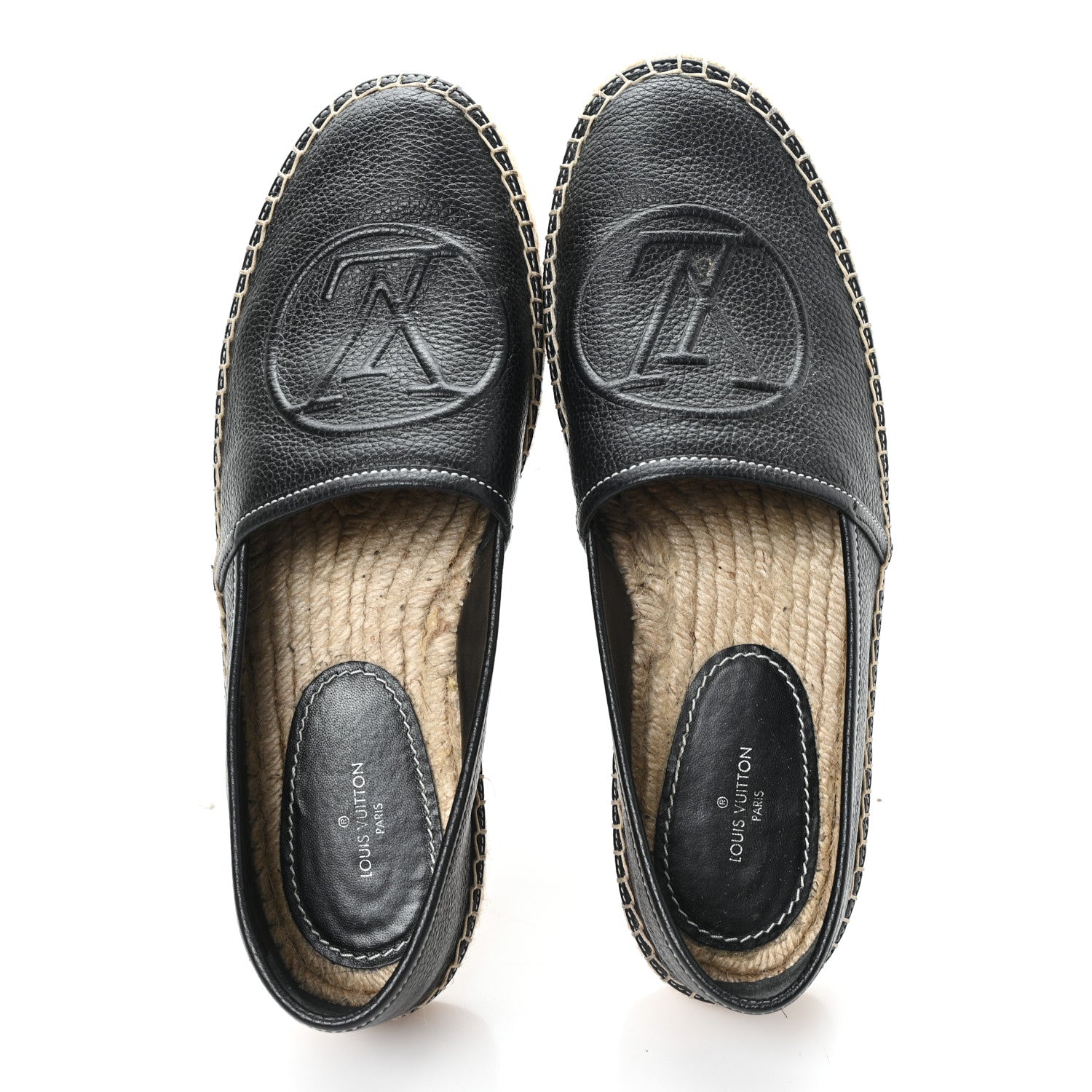 Louis Vuitton Monogram Calfskin Starboard Espadrille Flats 38 Black 2 of 9