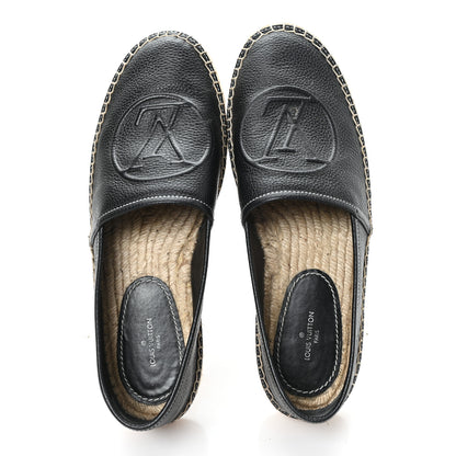 Louis Vuitton Monogram Calfskin Starboard Espadrille Flats 38 Black 2 of 9