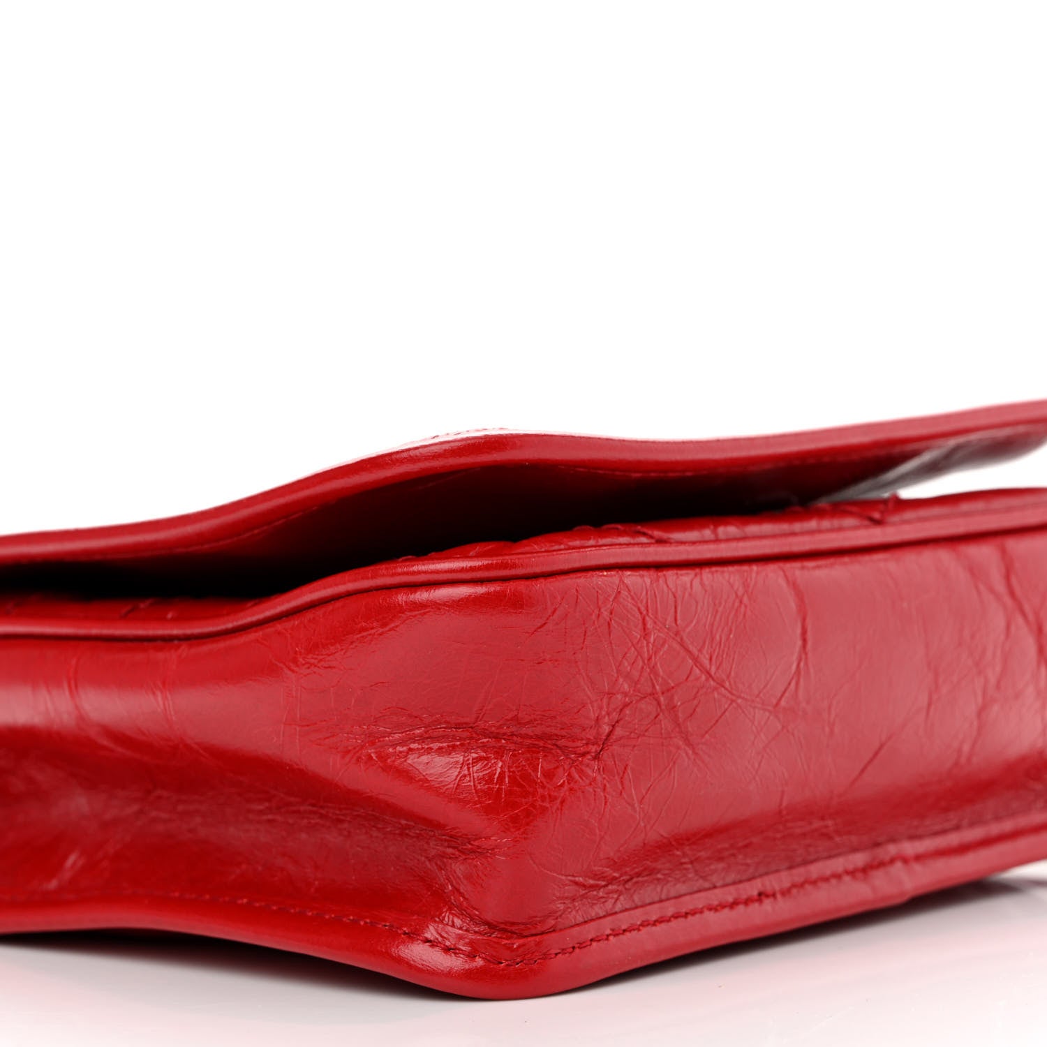 Saint Laurent Crinkled Calfskin Matelasse Monogram Niki Chain Wallet Red 9 of 12