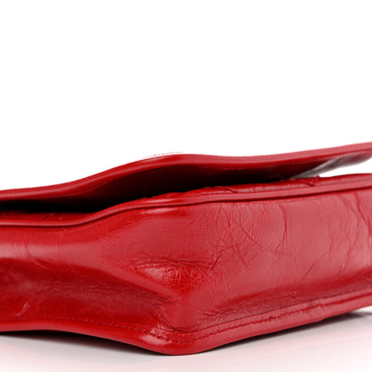 Saint Laurent Crinkled Calfskin Matelasse Monogram Niki Chain Wallet Red 9 of 12