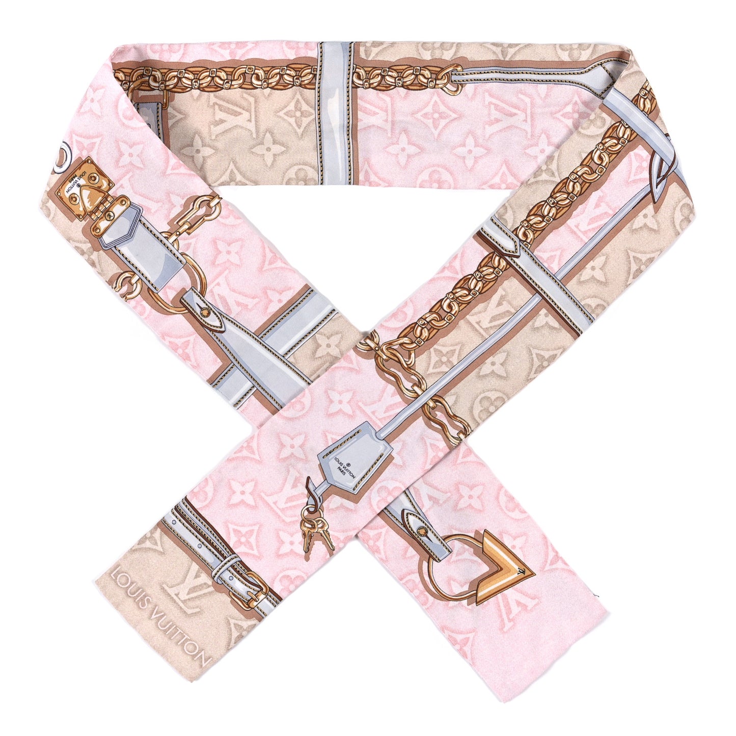 Silk Monogram Confidential Bandeau Light Pink